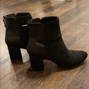 2-tone black booties